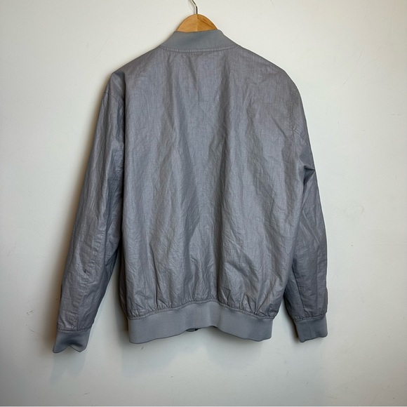 Singer + Sargent Los Angeles Men's Reversiable Bomber Jacket Full Zip Green Gray - Picture 10 of 15